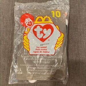2000 McDonald’s TY Beanie Baby Happy Meal Toy - Zip the Cat  toys babies vintage